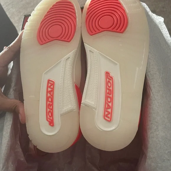 Jordan Pink and White Women's Sneakers - Picture 2 of 4